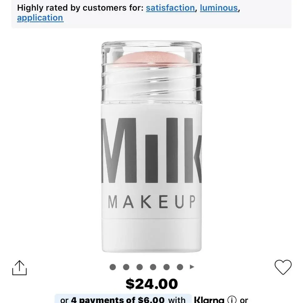 Milk makeup cream highlighter